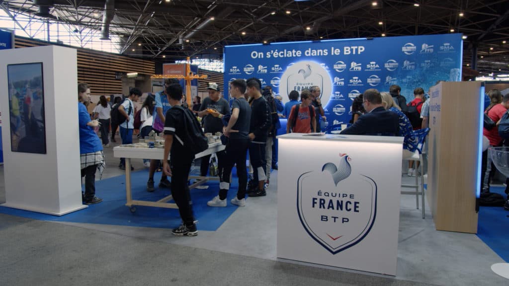 Stand de l’Équipe de France du BTP à WorldSkills France 2023, Eurexpo Lyon