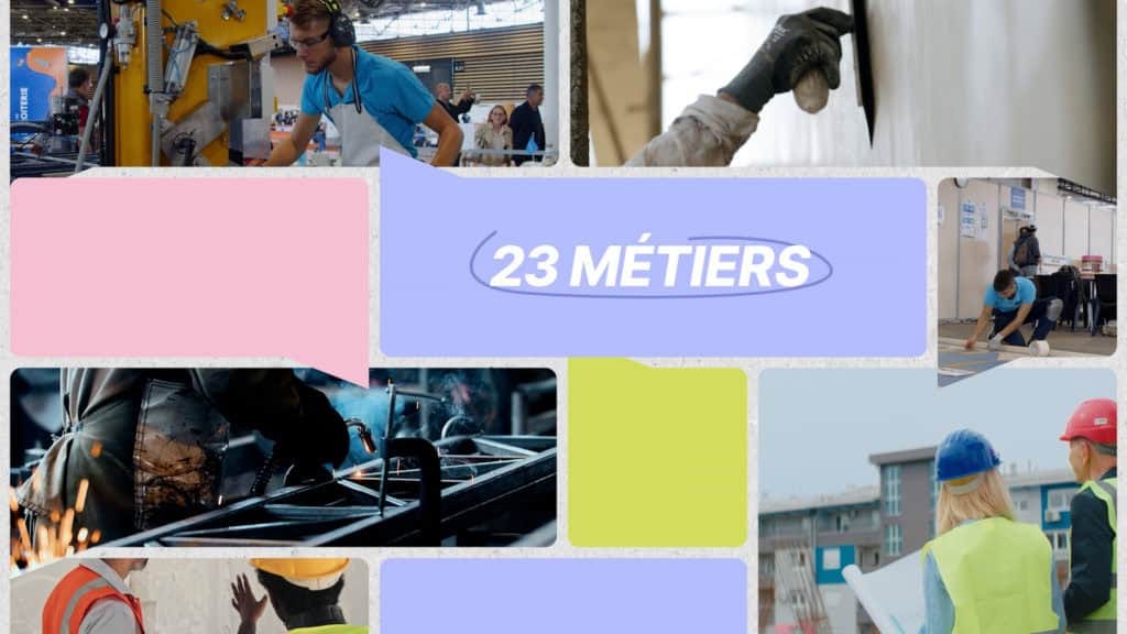 Mosaïque de vidéos métiers : 23 métiers du bâtiment dans le film CAPEB