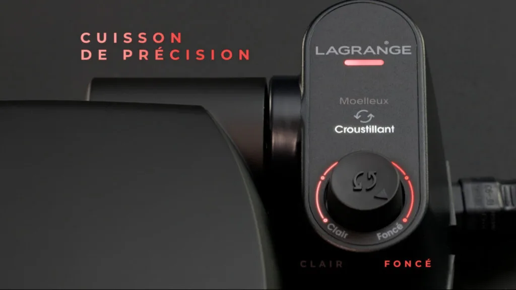 Molette Clair / Foncé et bouton Moelleux / Croustillant du gaufrier Lagrange Premium Gaufres II